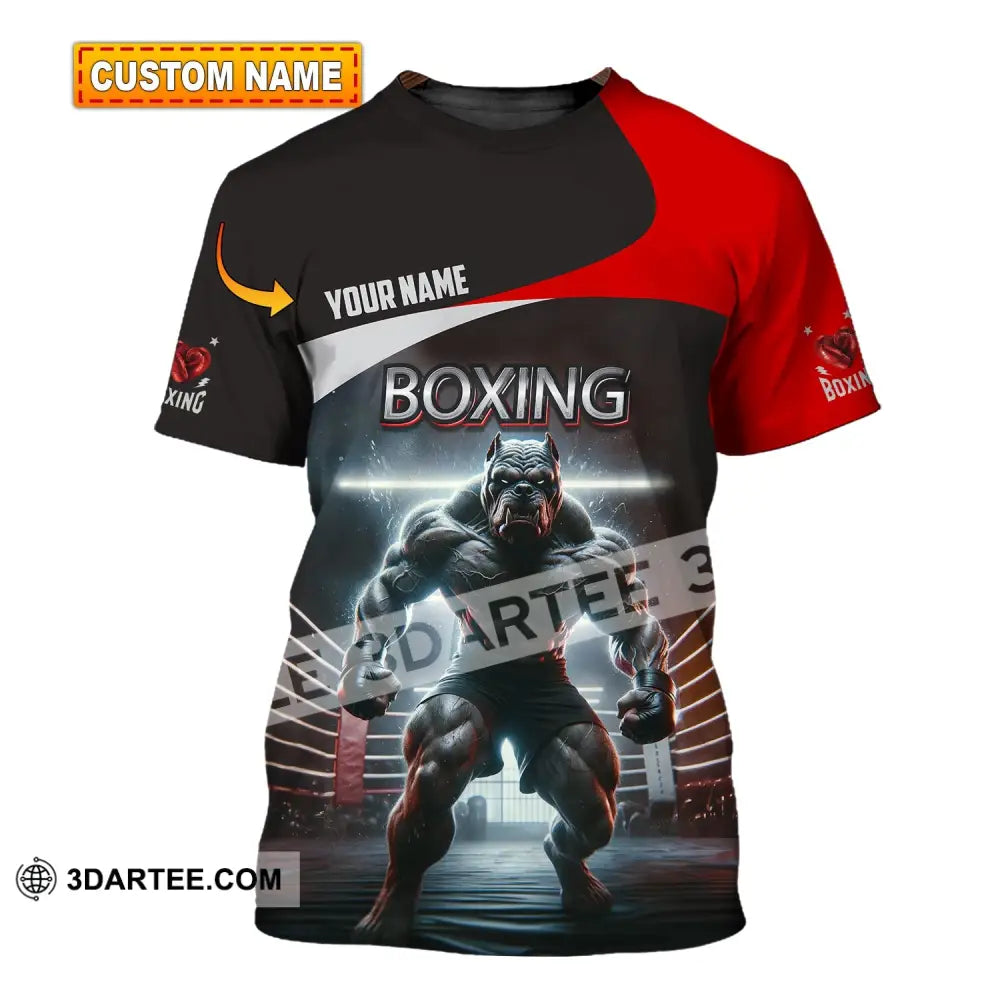 Man Shirt Custom Name Boxing T-Shirt For Club Gift Lovers T-Shirt