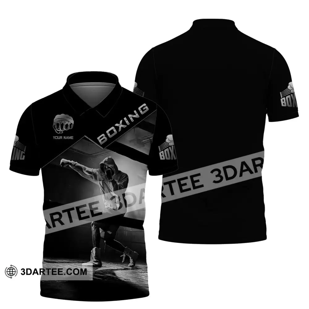 Man Shirt Custom Name Boxing T-Shirt Polo Gift For Lover / S