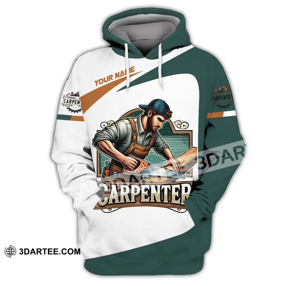 Man Shirt Custom Name Carpenter Hoodie Polo Long Sleeve / S T-Shirt