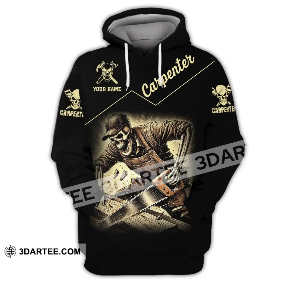 Man Shirt Custom Name Carpenter Hoodie Polo Long Sleeve / S T-Shirt