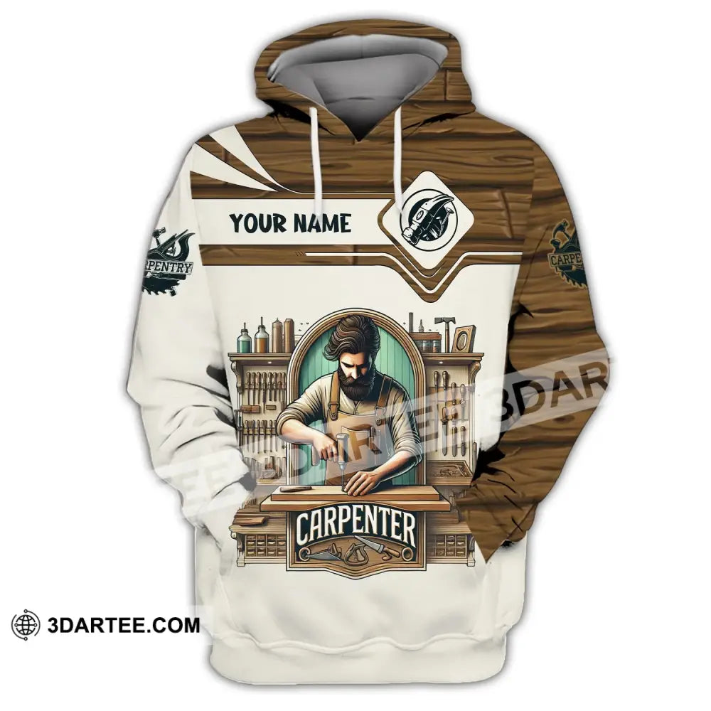 Man Shirt Custom Name Carpenter Hoodie Polo Long Sleeve / S T-Shirt