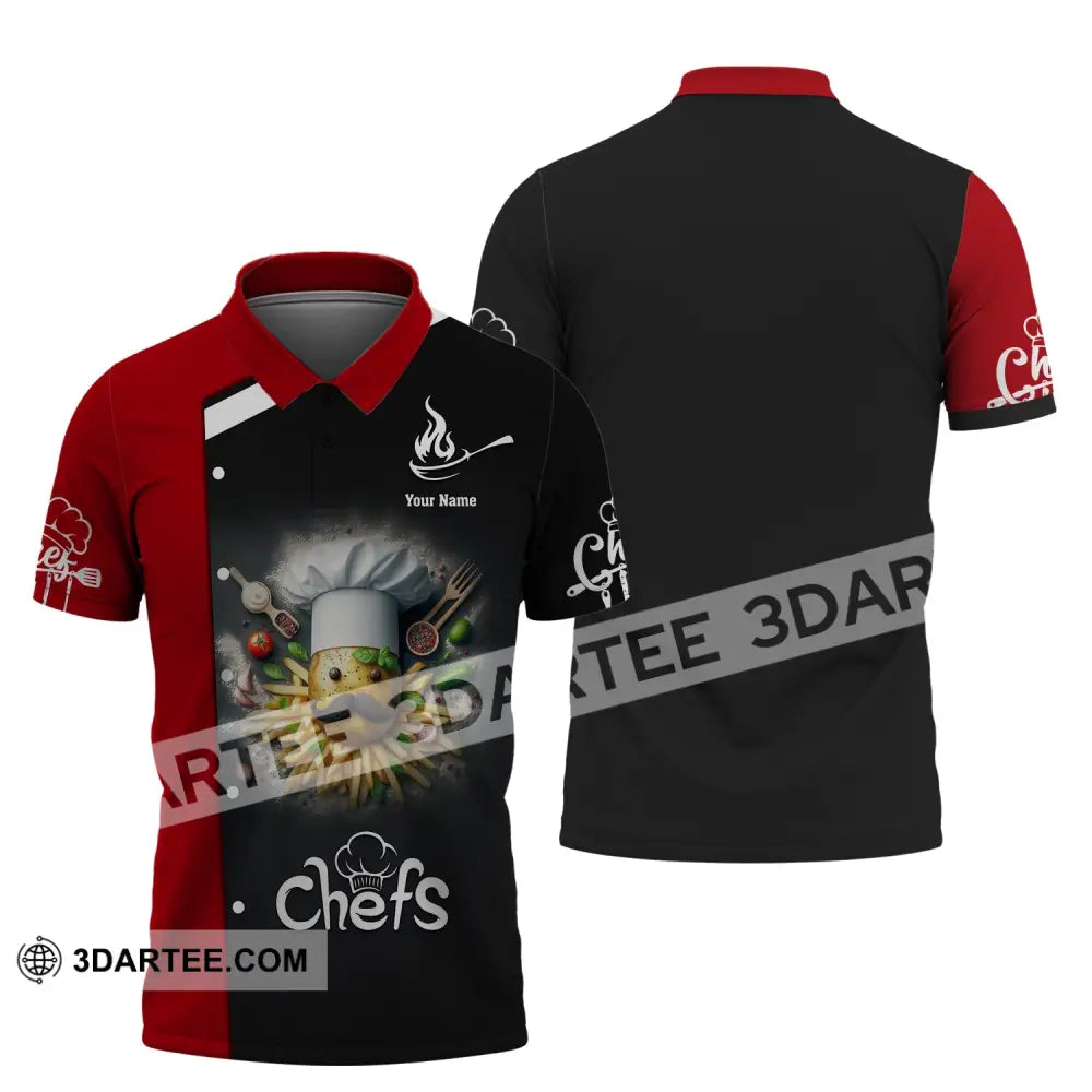 Man Shirt Custom Name Chef Cooking Gift For Lovers Polo / S T-Shirt