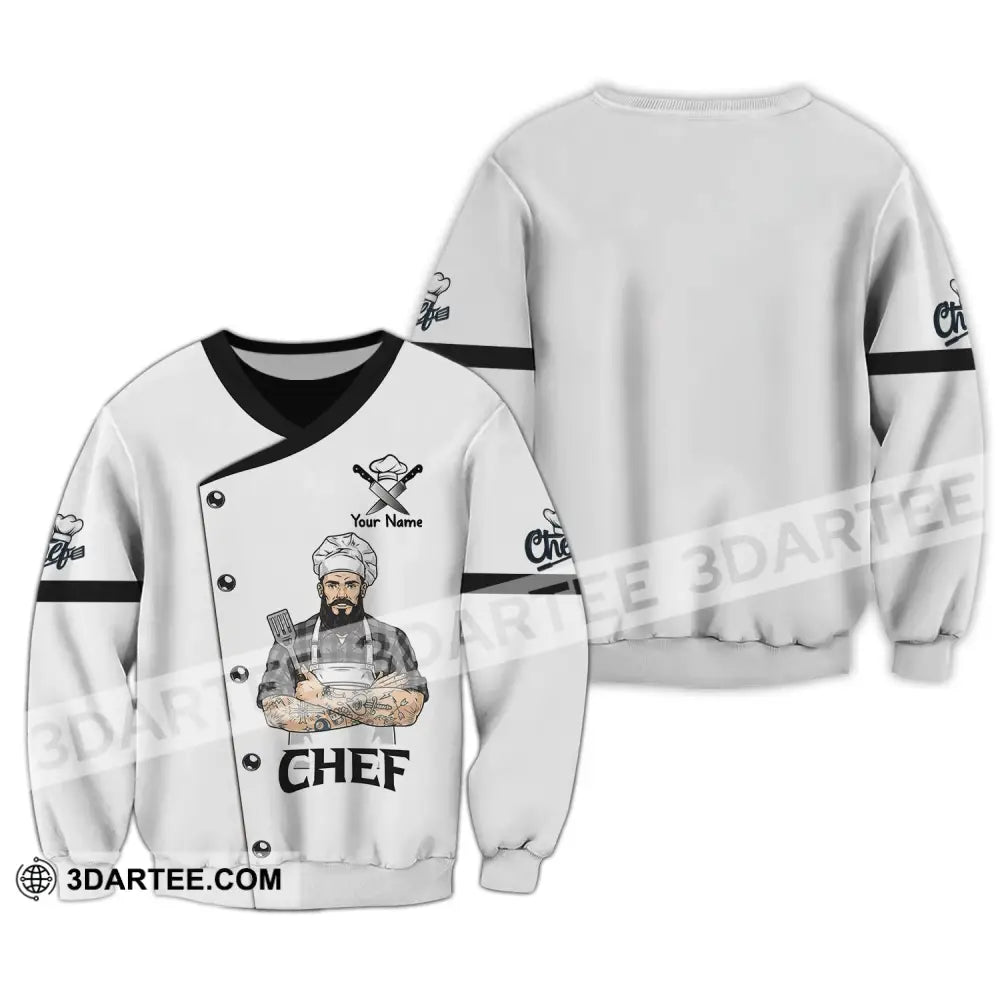 Man Shirt Custom Name Chef T-Shirt Apparel Long Sleeve / S T-Shirt