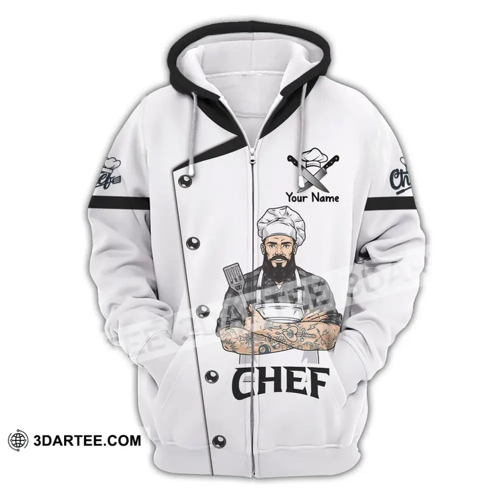 Man Shirt Custom Name Chef T-Shirt Apparel Zipper Hoodie / S T-Shirt