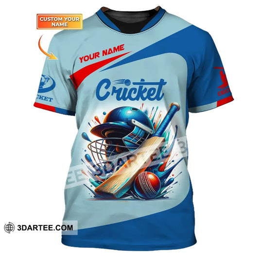 Man Shirt Custom Name Cricket T-Shirt Player Apparel Gift For Lover