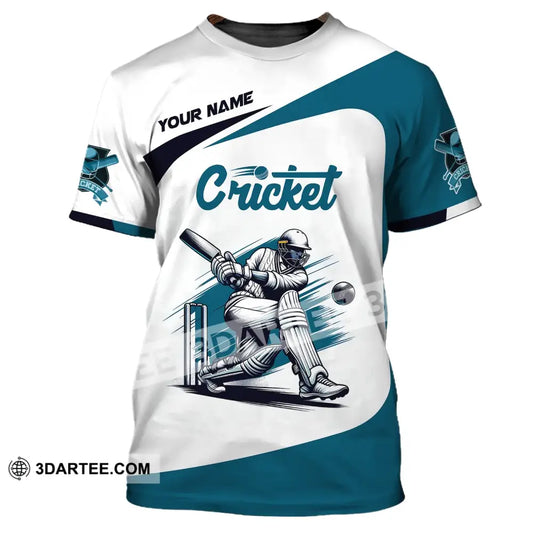 Man Shirt Custom Name Cricket T-Shirt Player Apparel Gift For Lover / S