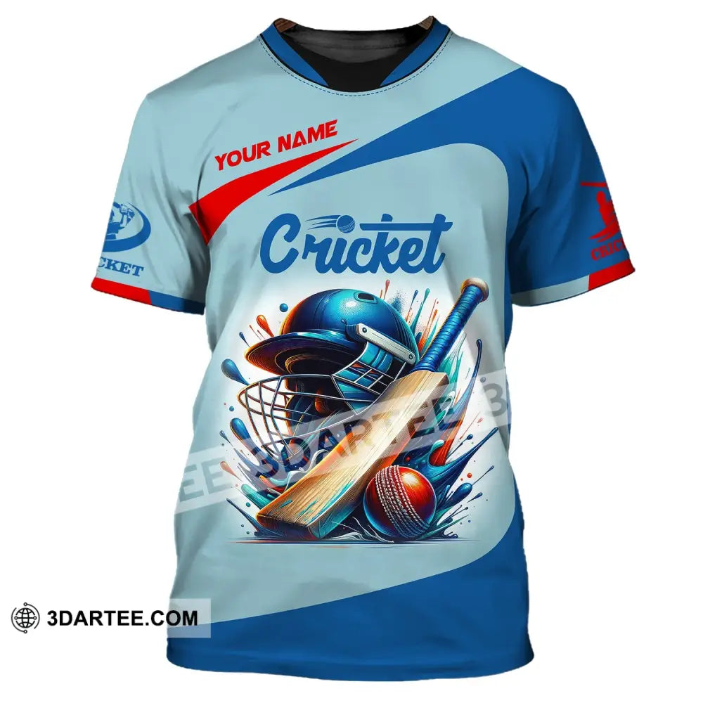 Man Shirt Custom Name Cricket T-Shirt Player Apparel Gift For Lover / S