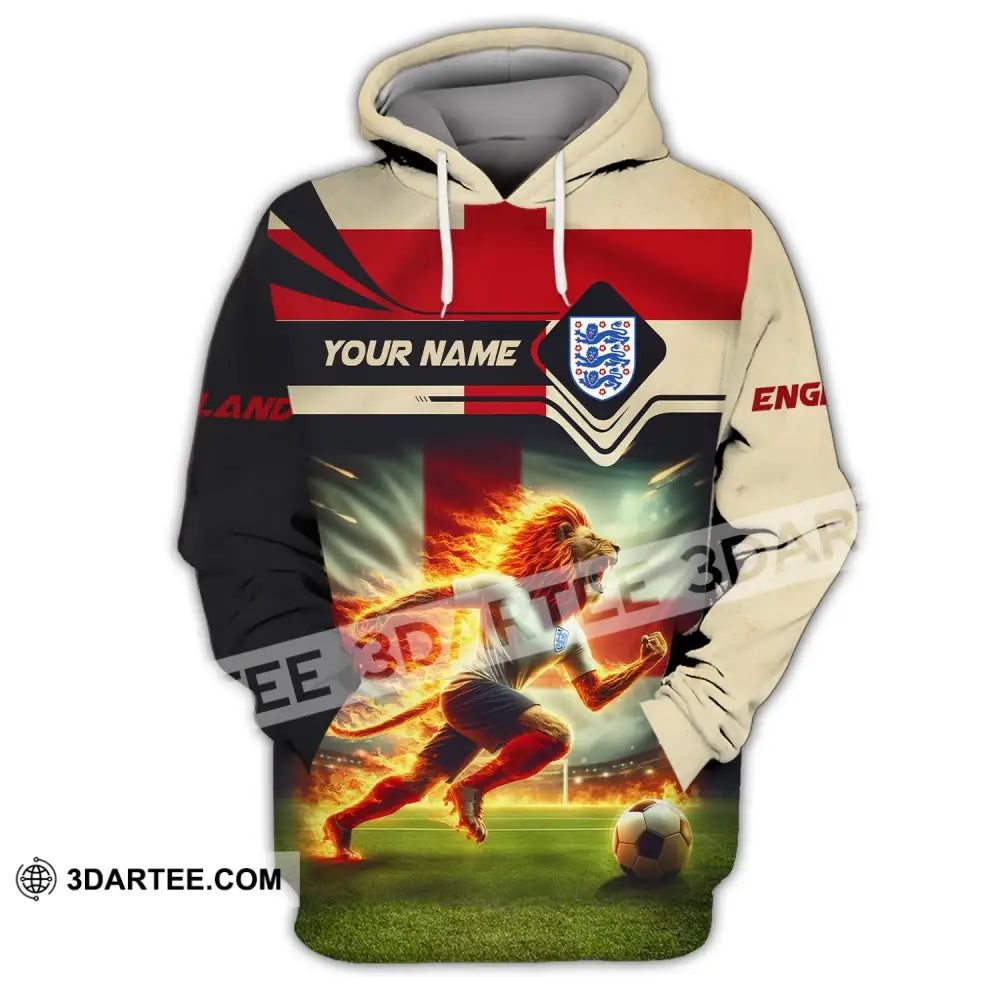 Man Shirt Custom Name England Football Soccer T-Shirt Gift For Lover Hoodie / S