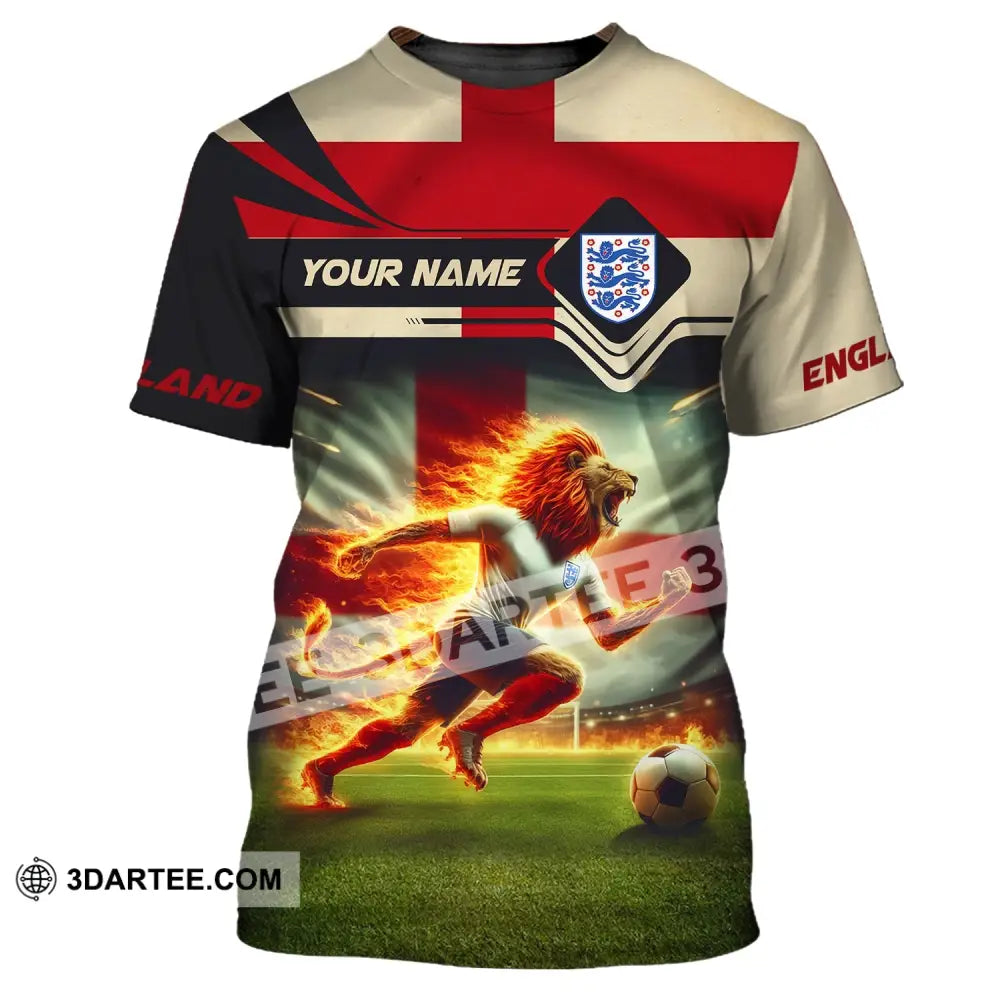 Man Shirt Custom Name England Football Soccer T-Shirt Gift For Lover / S