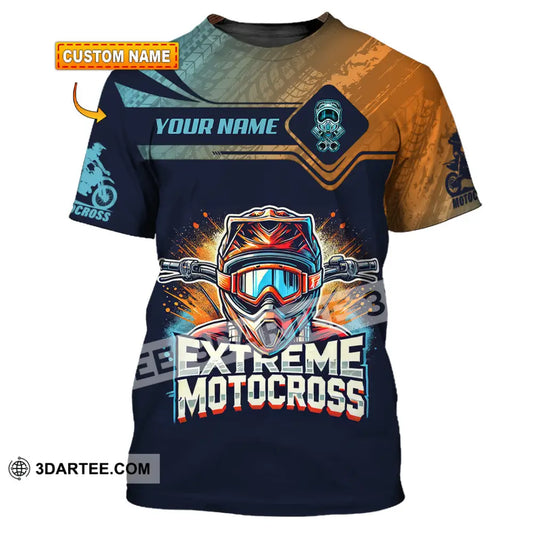 Man Shirt Custom Name Extreme Motocross Moto Cross Gift Polo Hoodie Long Sleeve T-Shirt