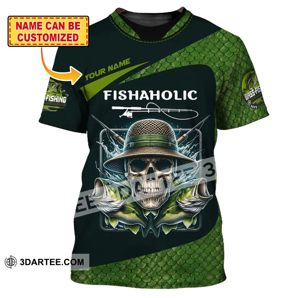 Man Shirt Custom Name Fishing Lover Fishaholic Hoodie Polo Long Sleeve T-Shirt