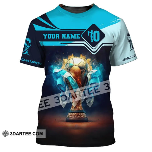 Man Shirt Custom Name Football World Champion Gift For Lover T-Shirt / S