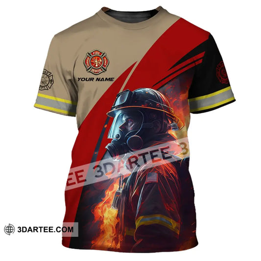 Man Shirt Custom Name For Firefighter T-Shirt Polo T-Shirt / S