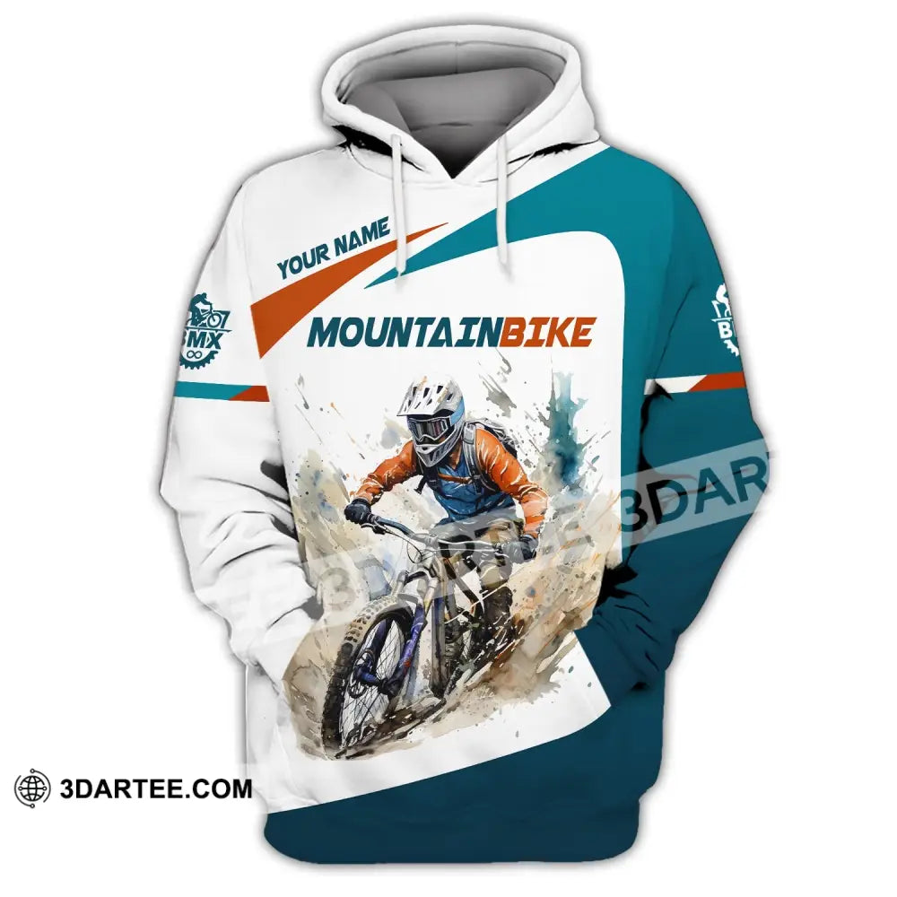 Man Shirt Custom Name For Mountain Bike Lover Polo Long Sleeve Gift Hoodie / S T-Shirt