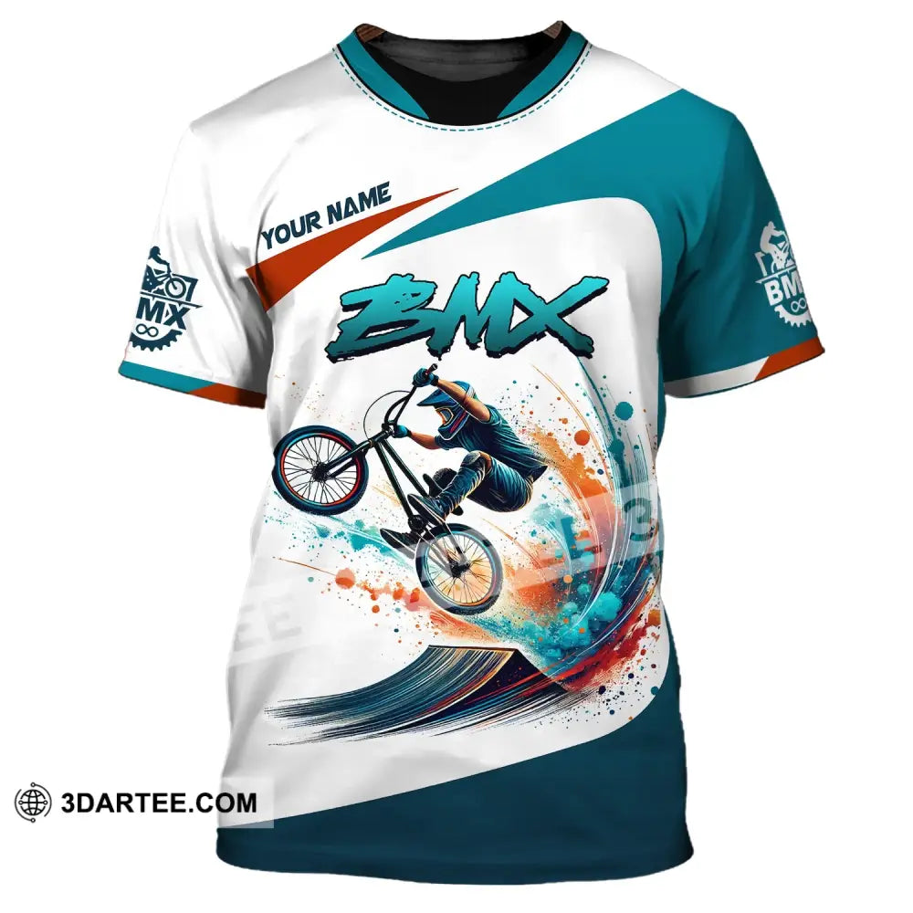 Man Shirt Custom Name For Mountain Bike Lover Polo Long Sleeve Gift T-Shirt / S T-Shirt