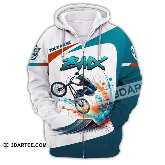 Man Shirt Custom Name For Mountain Bike Lover Polo Long Sleeve Gift Zipper Hoodie / S T-Shirt