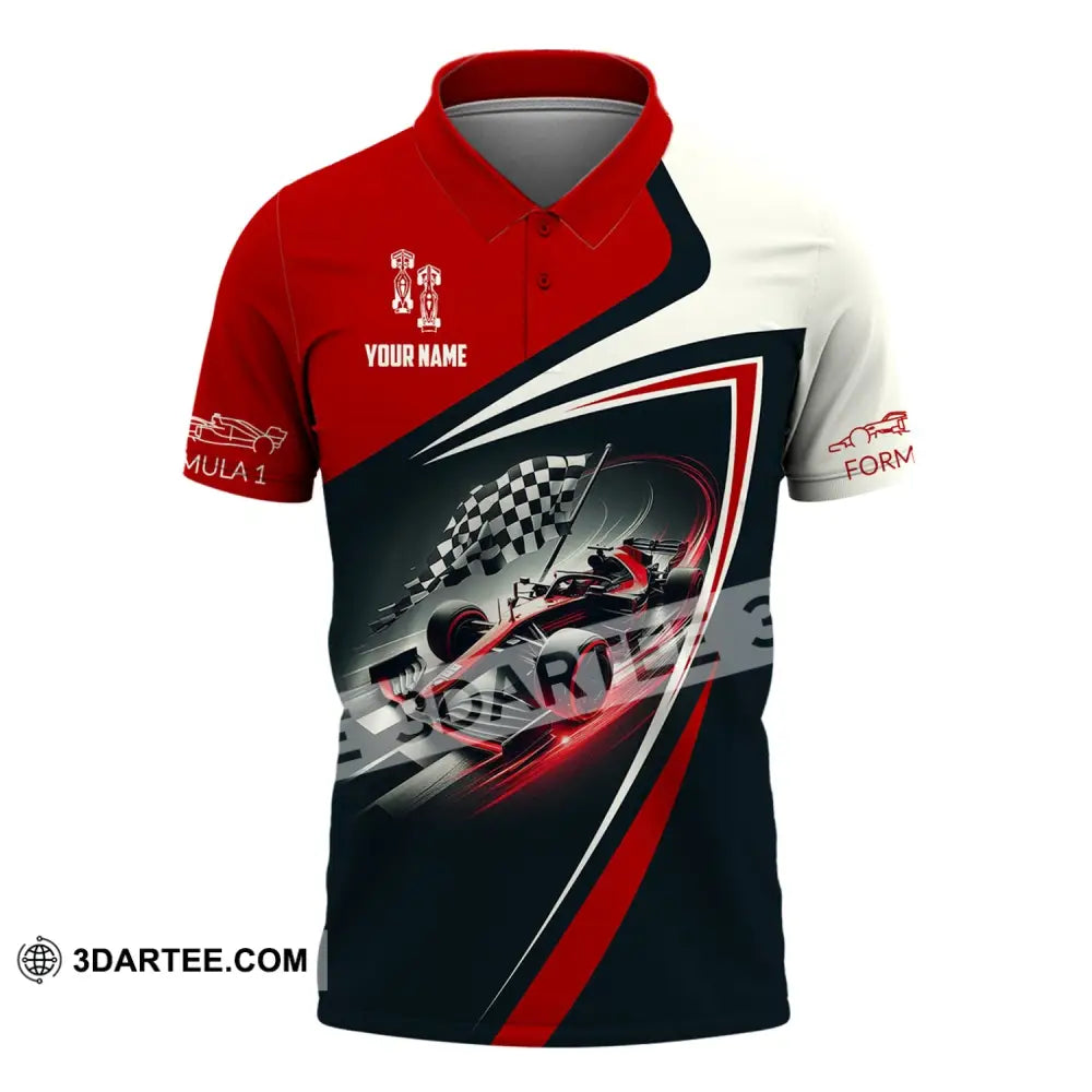 Man Shirt Custom Name Formula One F1 T-Shirt Hoodie Long Sleeve Polo / S T-Shirt