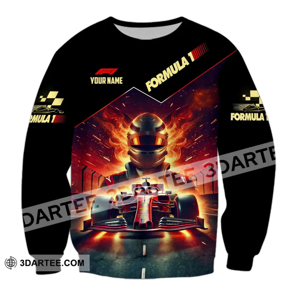 Man Shirt Custom Name Formula One F1 T-Shirt Hoodie Long Sleeve / S T-Shirt