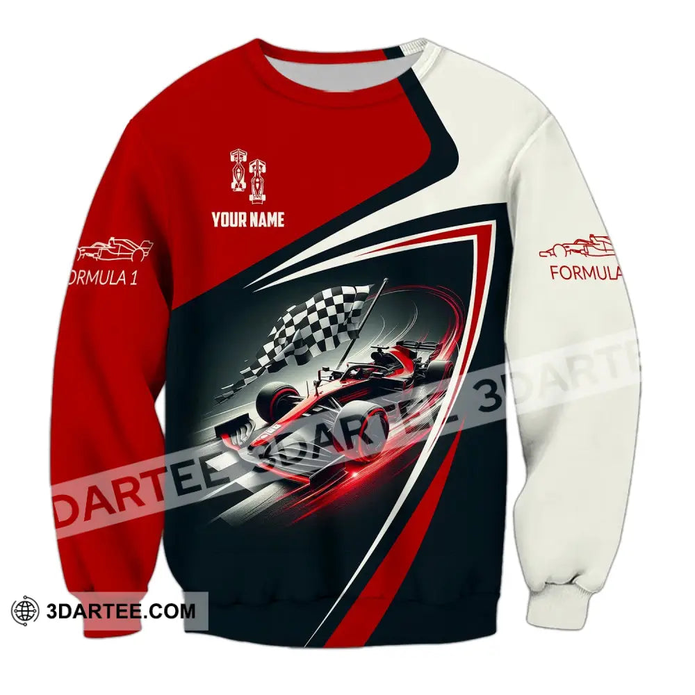 Man Shirt Custom Name Formula One F1 T-Shirt Hoodie Long Sleeve / S T-Shirt