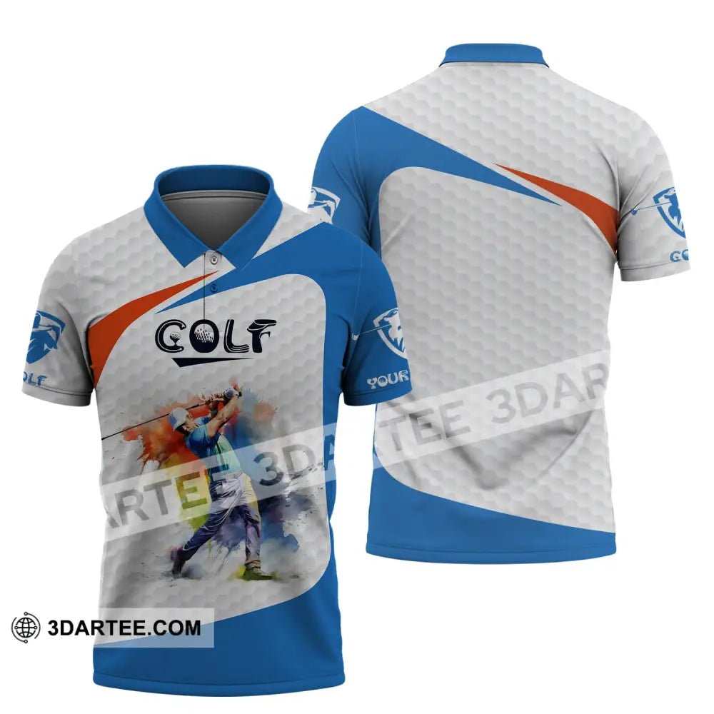 Man Shirt Custom Name Golf Gift For Lover Player Polo / S T-Shirt