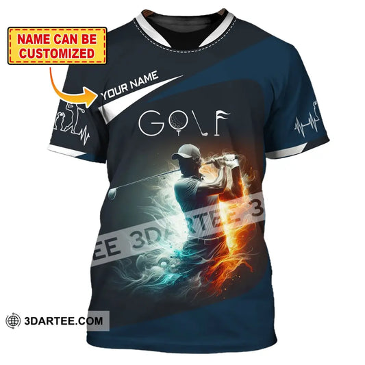 Man Shirt Custom Name Golf T-Shirt For Club Gift Lovers T-Shirt