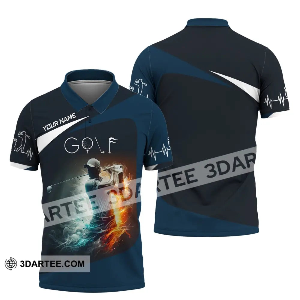 Man Shirt Custom Name Golf T-Shirt For Club Gift Lovers Polo / S T-Shirt