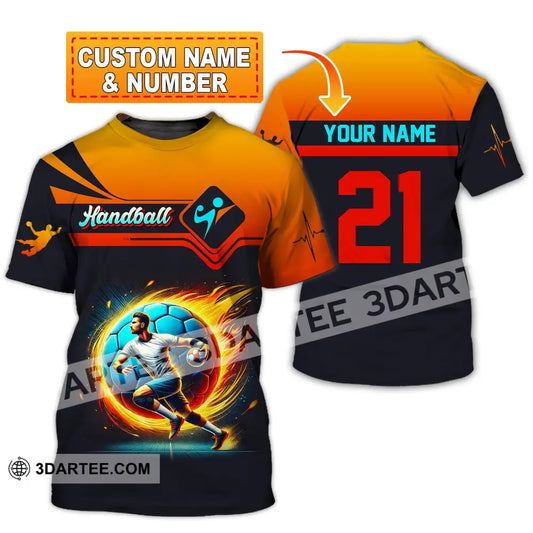 Man Shirt Custom Name Handball Long Sleeve Hoodie Polo Team Uniform T-Shirt