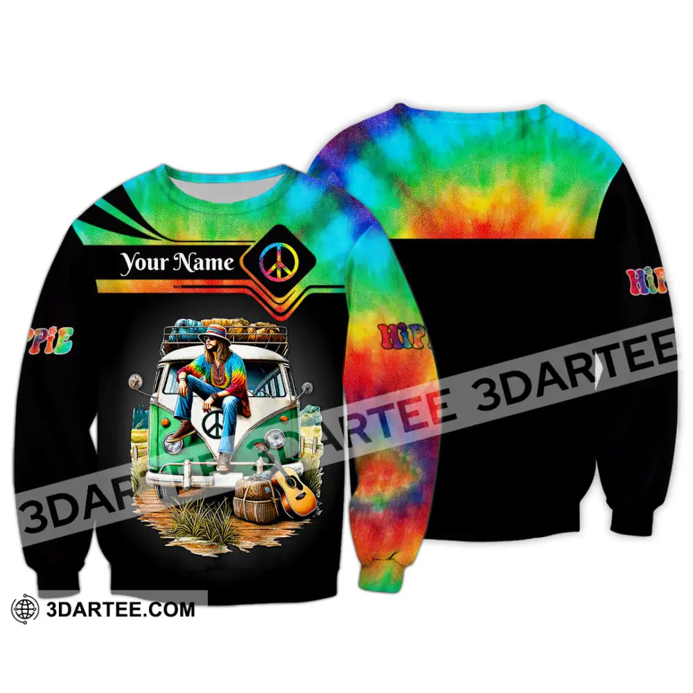 Man Shirt Custom Name Hippie T-Shirt Hoodie Long Sleeve Retro Clothing / S T-Shirt