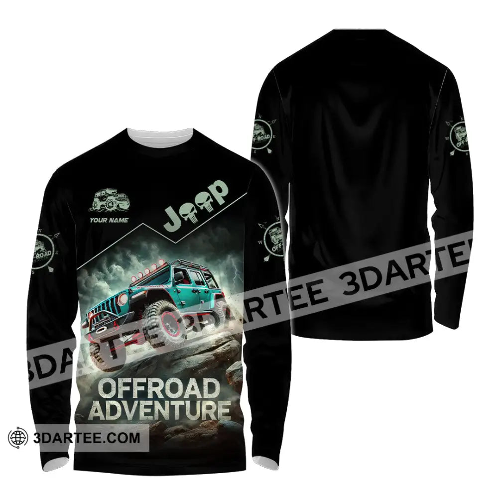 Man Shirt Custom Name Jeep Lover Gift Polo Long Sleeve Hoodie / S T-Shirt