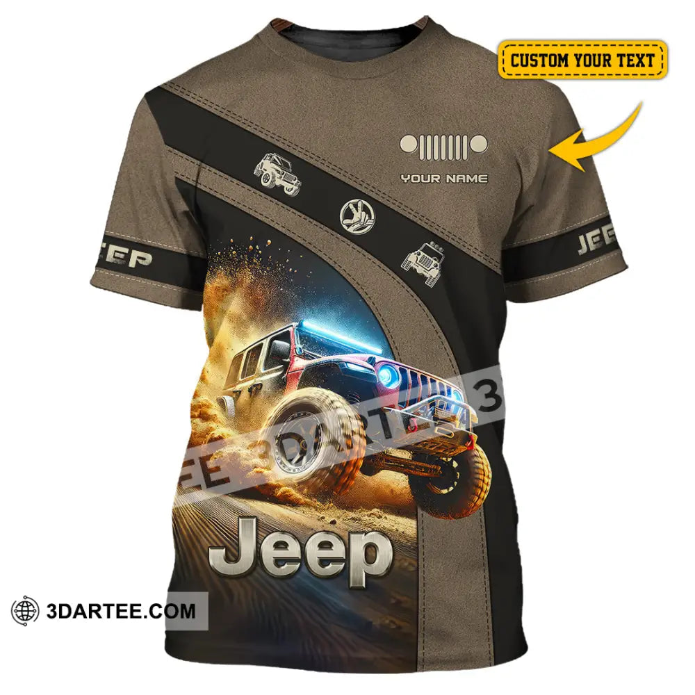 Man Shirt Custom Name Jeep Lover Gift Polo Long Sleeve Hoodie T-Shirt