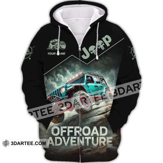 Man Shirt Custom Name Jeep Lover Gift Polo Long Sleeve Hoodie Zipper / S T-Shirt