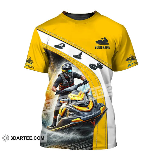 Man Shirt Custom Name Jet Ski Polo Long Sleeve Gift T-Shirt / S T-Shirt