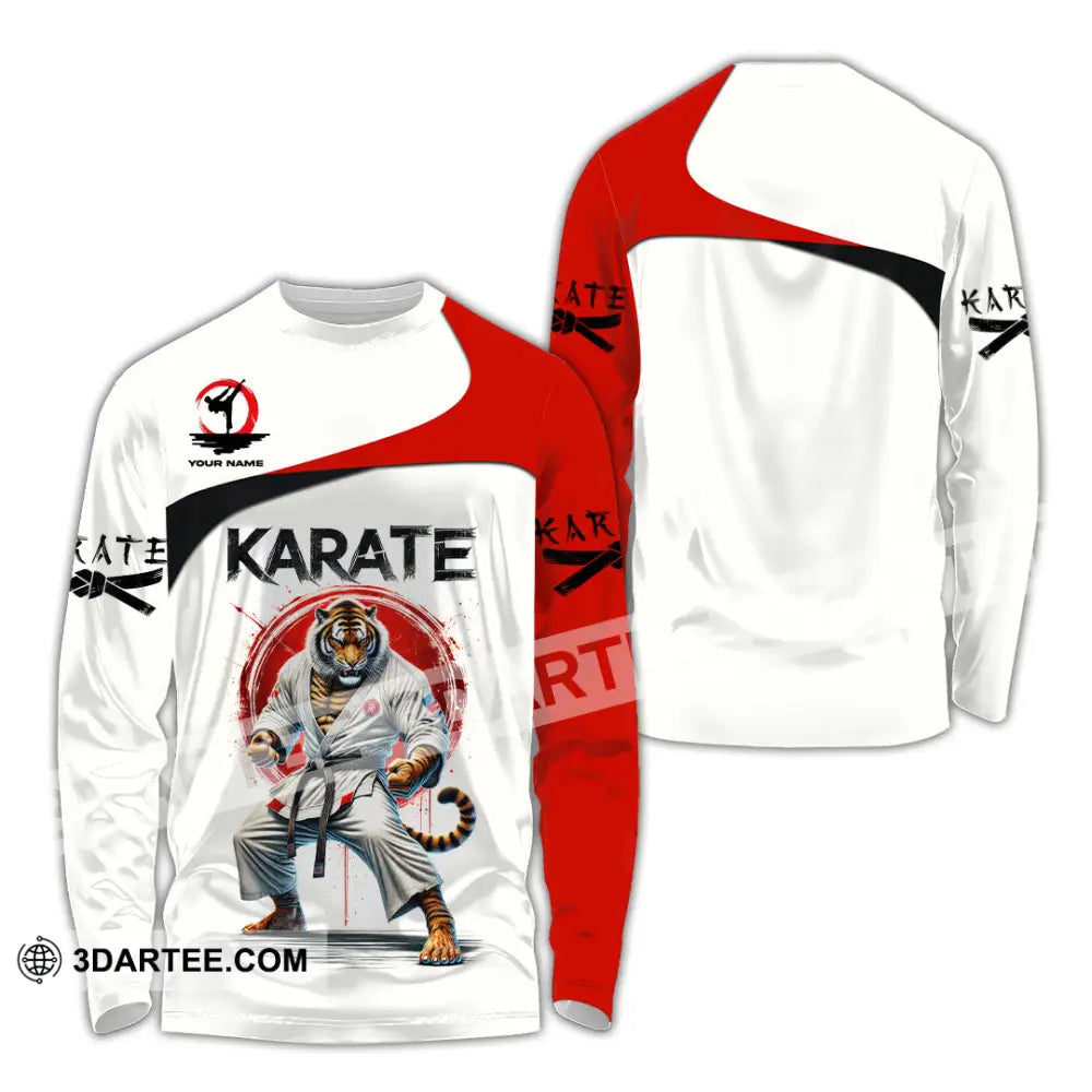 Man Shirt Custom Name Karate Hoodie Polo Long Sleeve Gift For Lovers / S T-Shirt