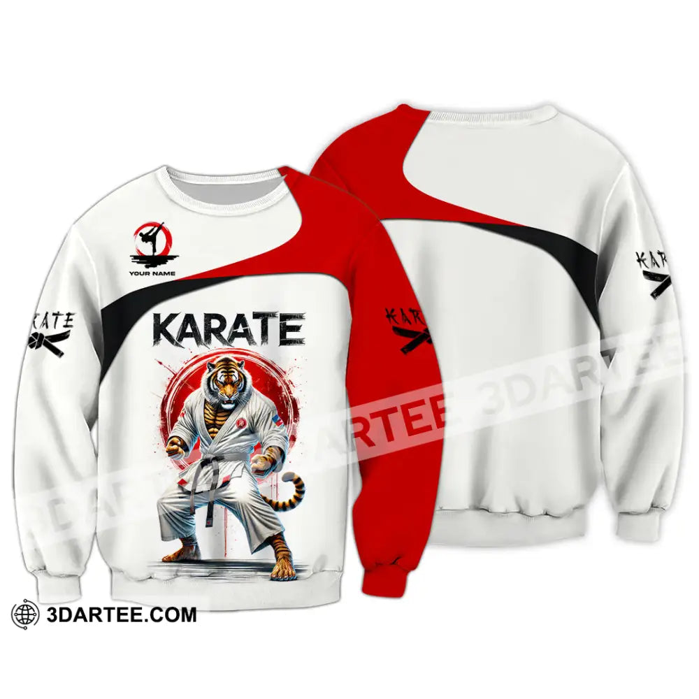 Man Shirt Custom Name Karate Hoodie Polo Long Sleeve Gift For Lovers / S T-Shirt