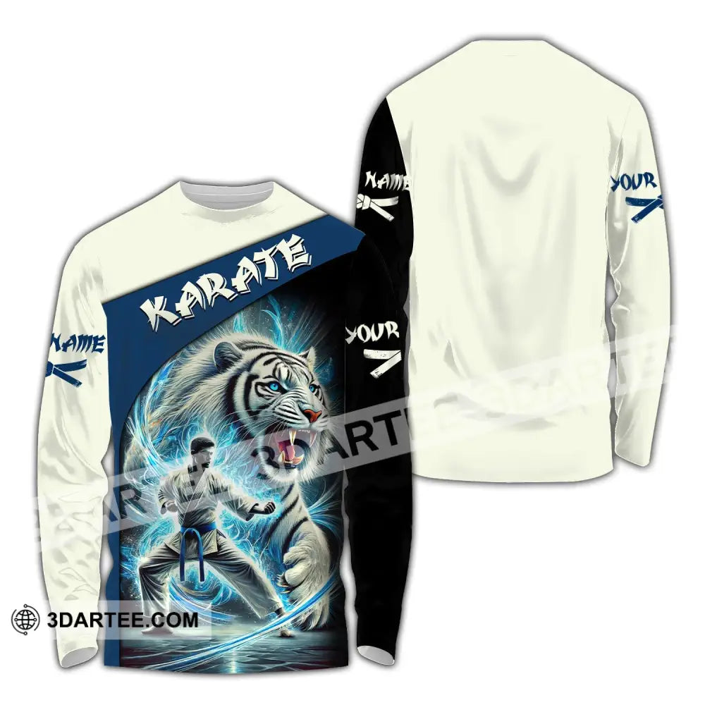 Man Shirt Custom Name Karate Hoodie Polo Long Sleeve Gift For Lovers / S T-Shirt