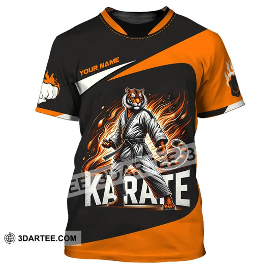 Man Shirt Custom Name Karate Hoodie Polo Long Sleeve Gift For Lovers T-Shirt / S T-Shirt