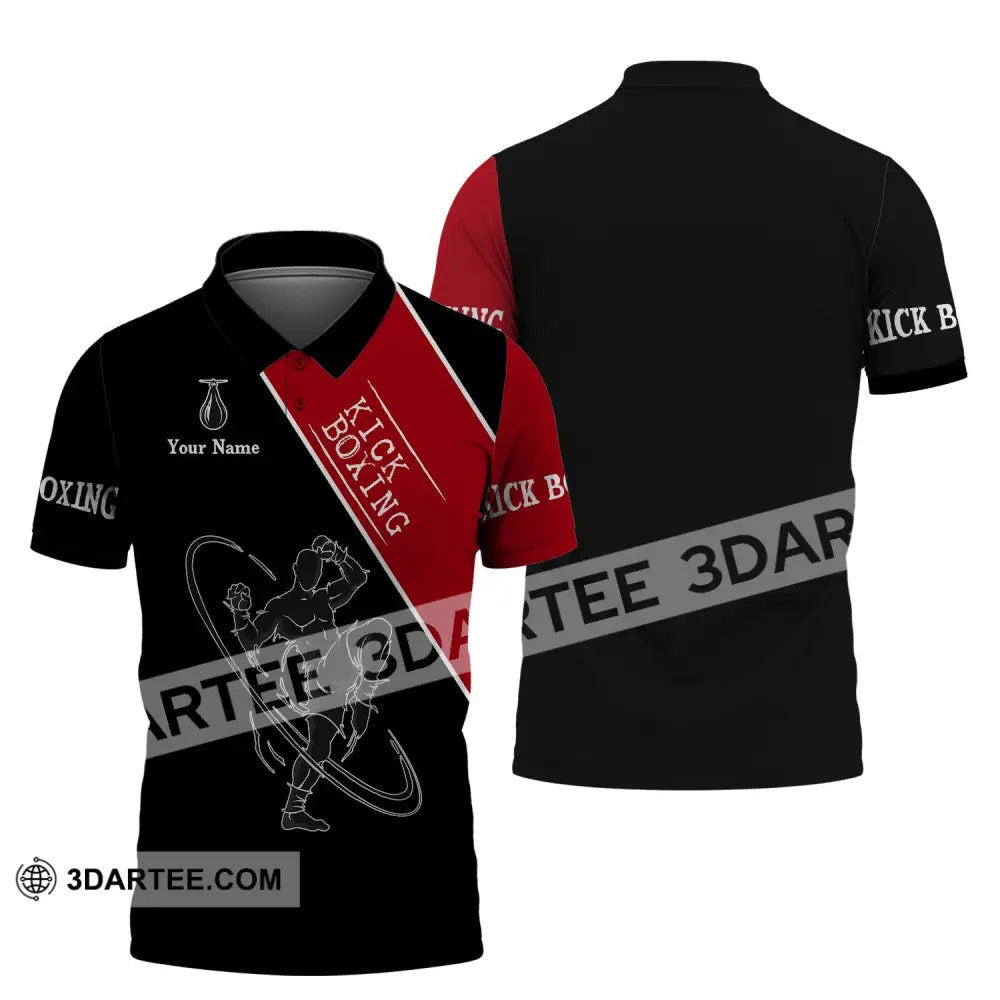 Man Shirt - Custom Name Kick Boxing Polo / S T-Shirt