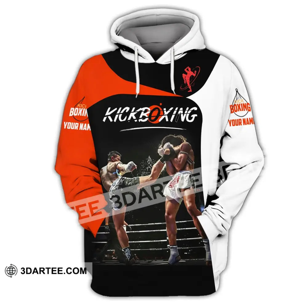 Man Shirt Custom Name Kickboxing Hoodie Polo Long Sleeve / S T-Shirt