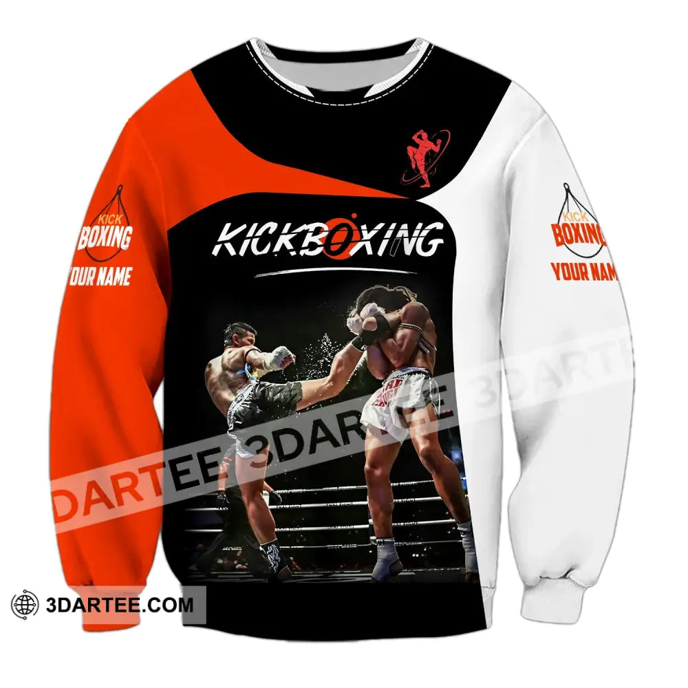 Man Shirt Custom Name Kickboxing Hoodie Polo Long Sleeve / S T-Shirt