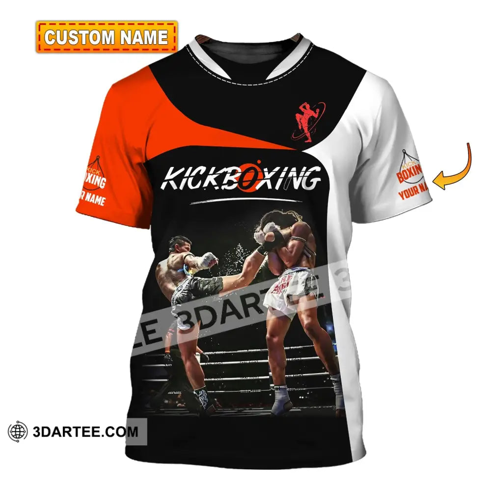 Man Shirt Custom Name Kickboxing Hoodie Polo Long Sleeve T-Shirt