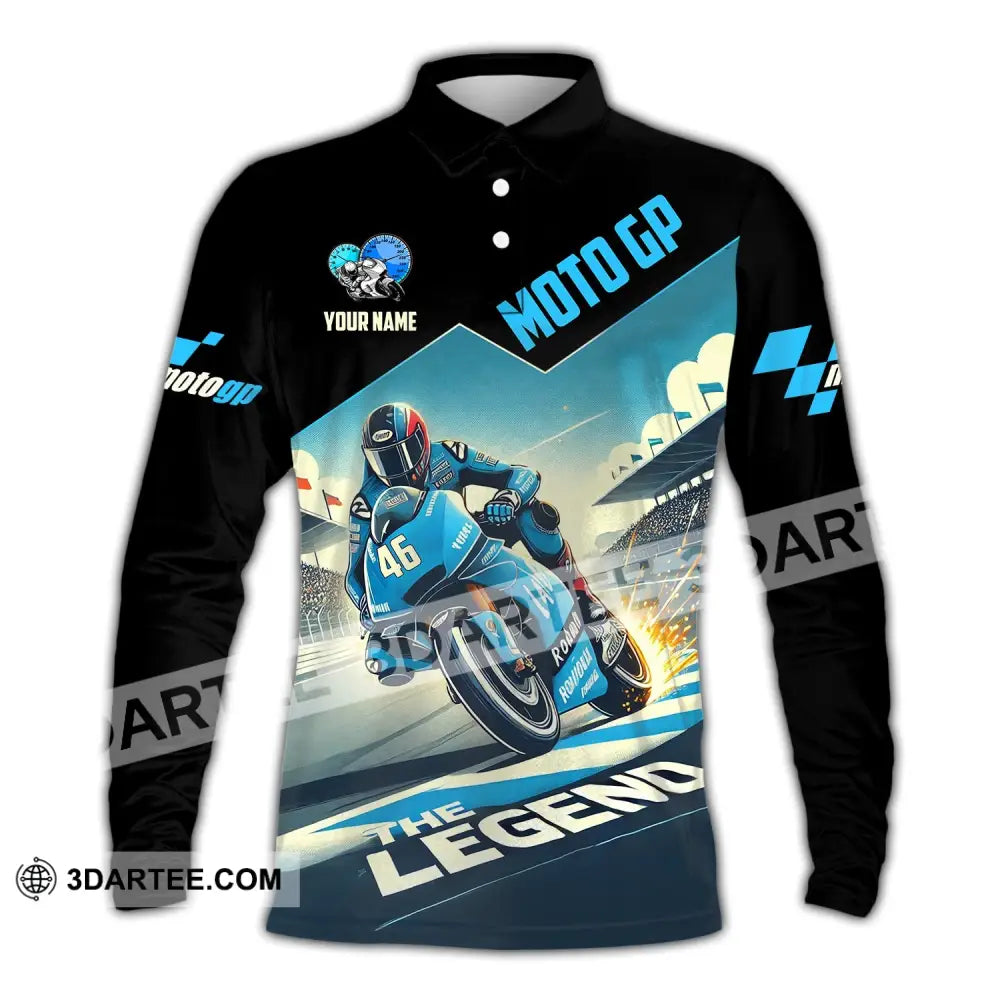 Man Shirt Custom Name Motogp Polo Long Sleeve Gift / S T-Shirt