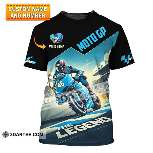 Man Shirt Custom Name Motogp Polo Long Sleeve Gift T-Shirt