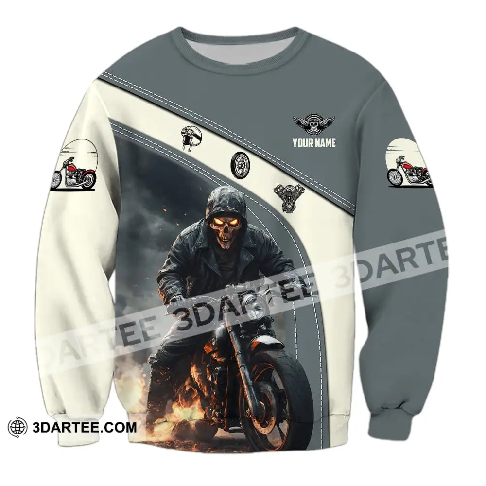 Man Shirt Custom Name Motorcycle Racing Moto Cross T-Shirt Hoodie Long Sleeve / S T-Shirt