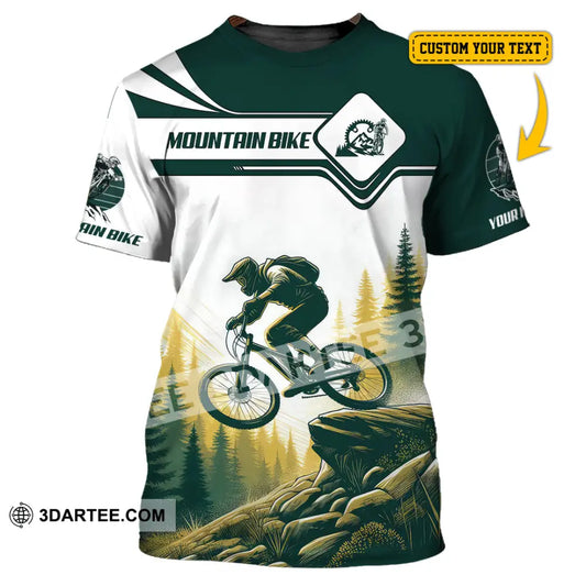 Man Shirt Custom Name Mountain Bike Lover Hoodie Polo Long Sleeve T-Shirt