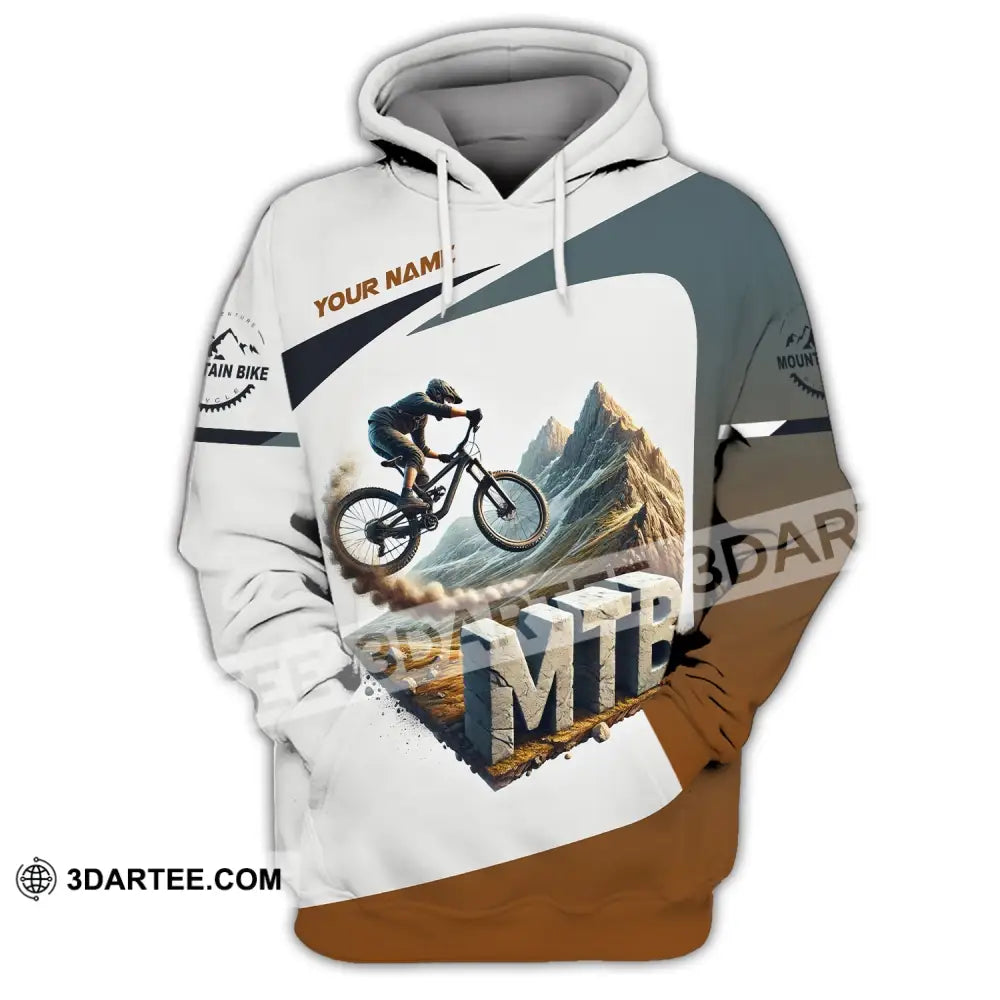 Man Shirt Custom Name Mountain Bike Lover T-Shirt Hoodie / S T-Shirt