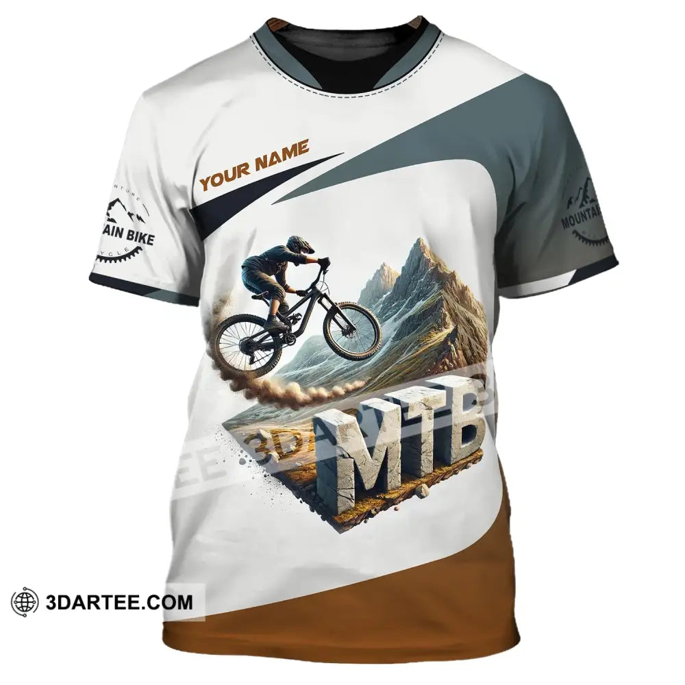 Man Shirt Custom Name Mountain Bike Lover T-Shirt / S T-Shirt