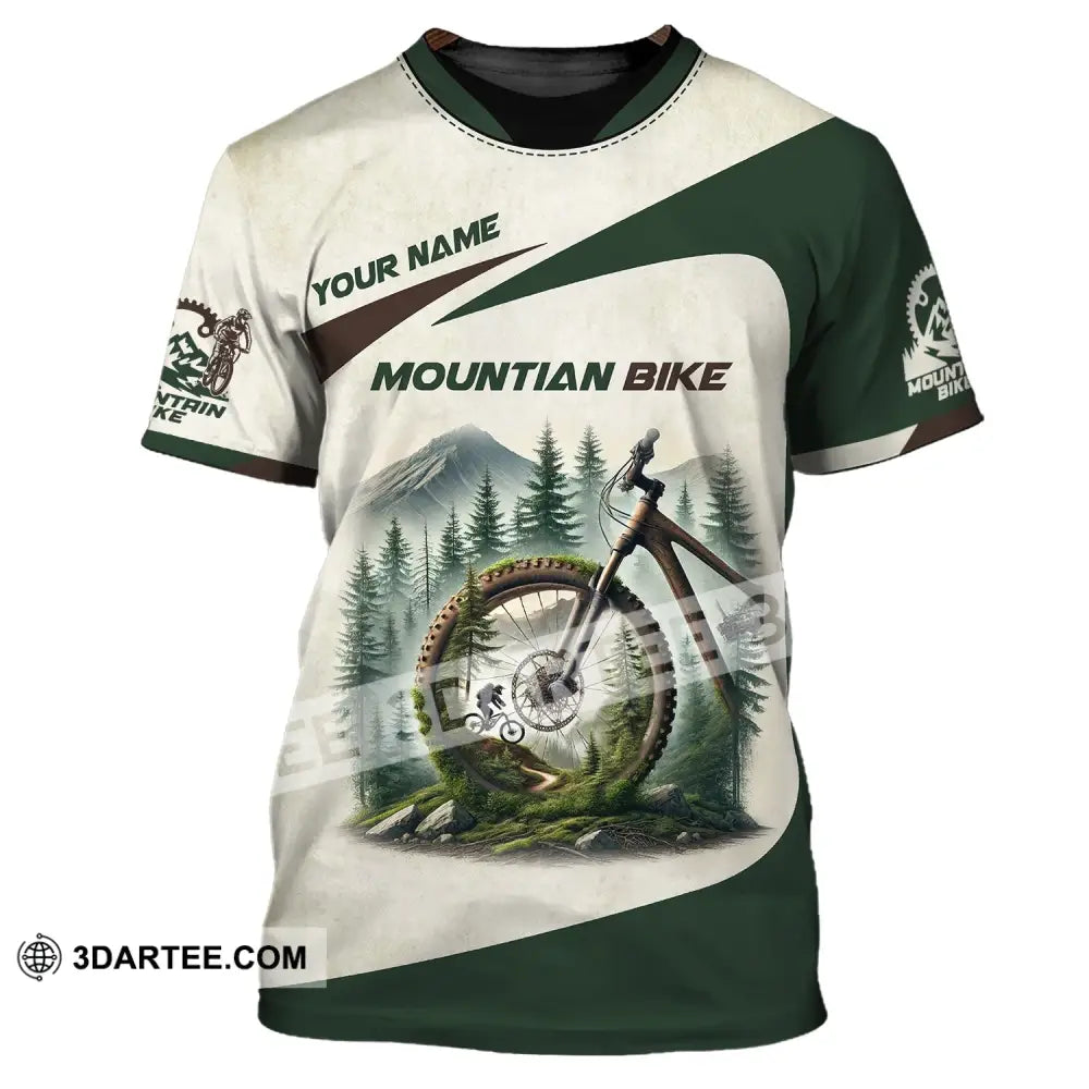 Man Shirt Custom Name Mountain Bike Lover T-Shirt / S T-Shirt