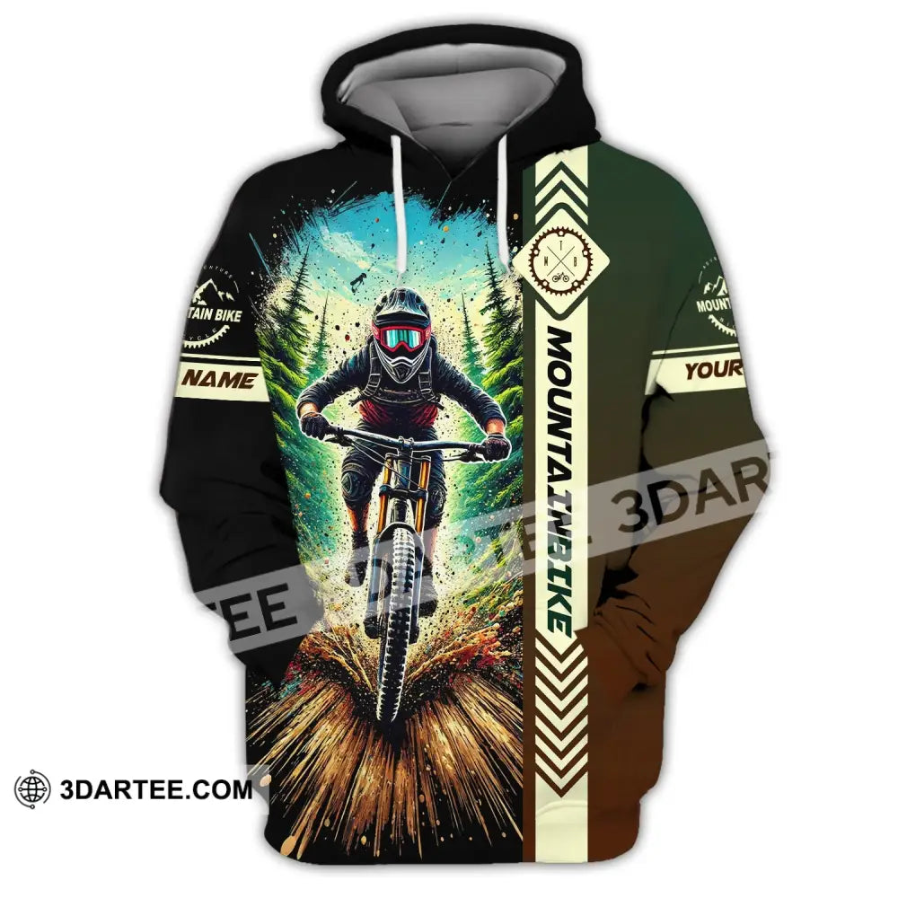 Man Shirt Custom Name Mountain Bike Polo Long Sleeve Gift Hoodie / S T-Shirt