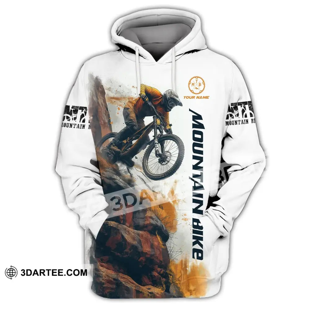 Man Shirt Custom Name Mountain Bike Polo Long Sleeve Gift Hoodie / S T-Shirt