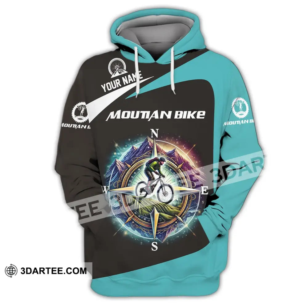 Man Shirt Custom Name Mountain Bike Polo Long Sleeve Gift Hoodie / S T-Shirt